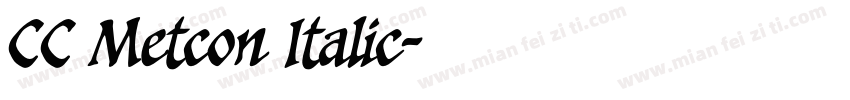 CC Metcon Italic字体转换
